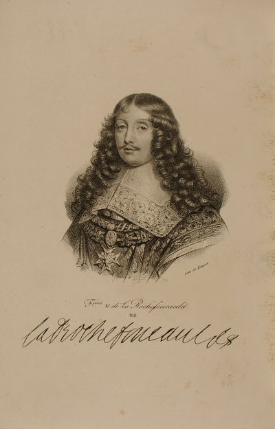 Ritratto di François VI (1613-80) Duca di La Rochefoucauld da Francois Seraphin Delpech